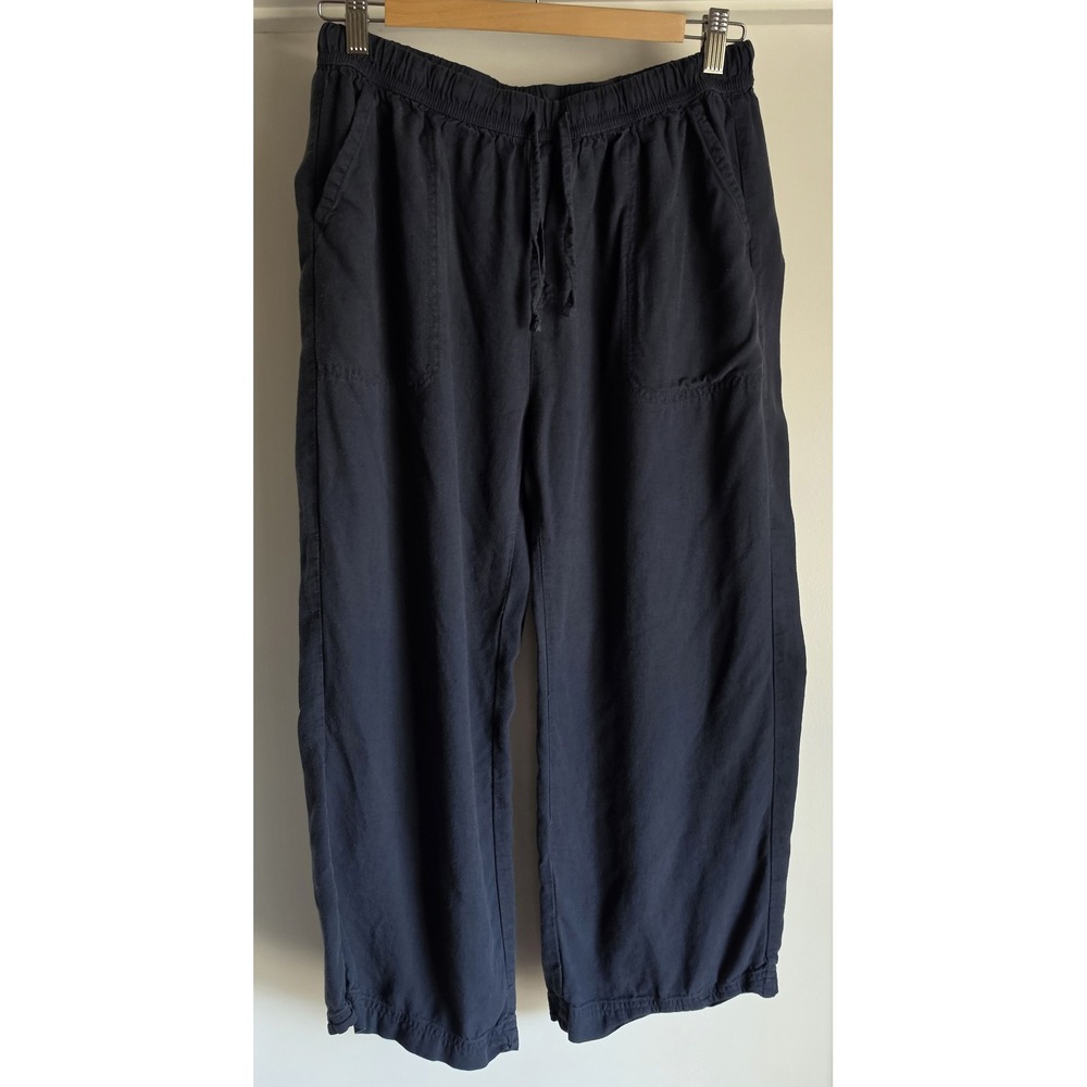 Splendid Cropped Pants Women S Black Solid Casual Straight Trousers Minimalist